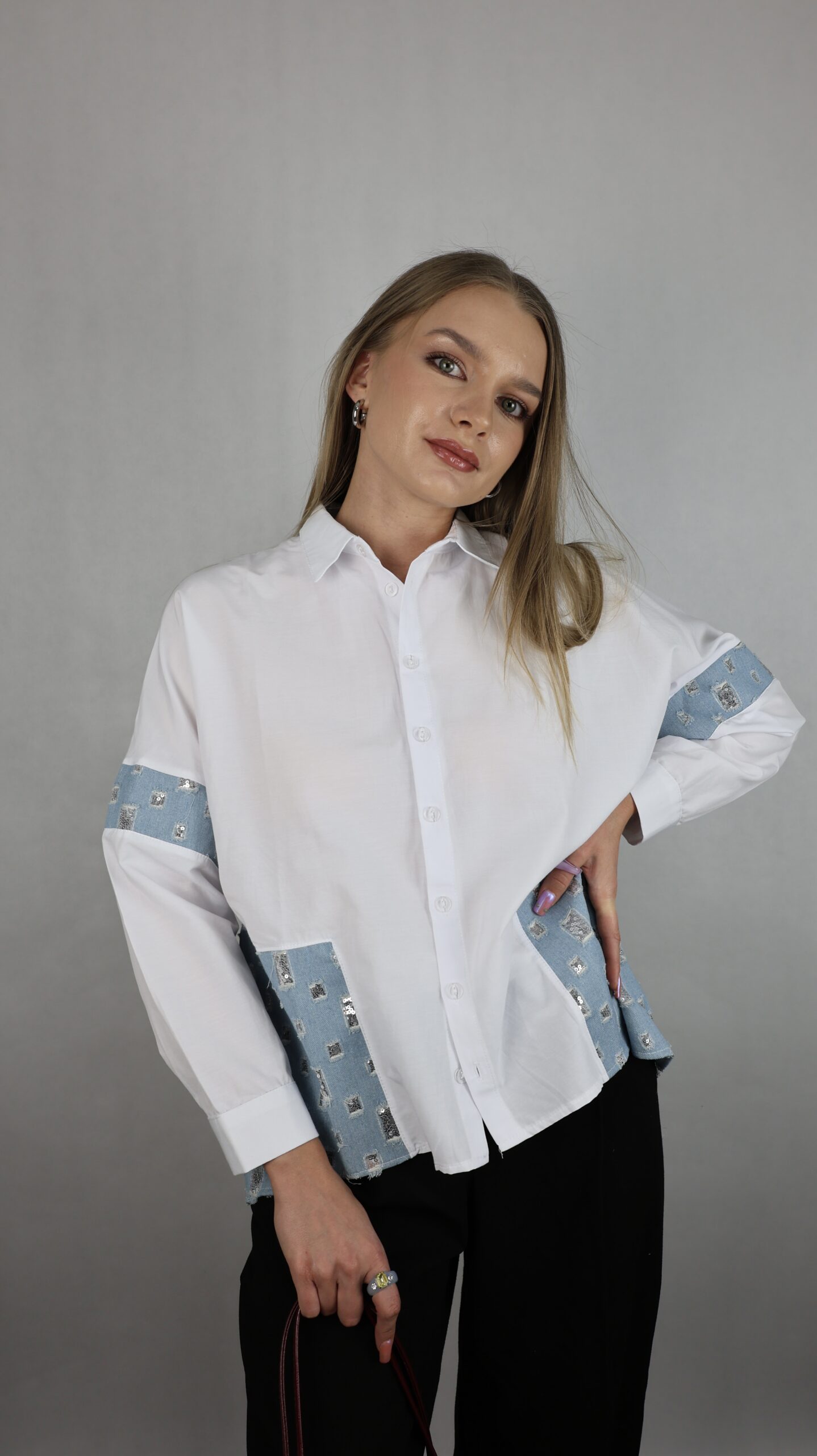 Oversize Košeľa Sequin